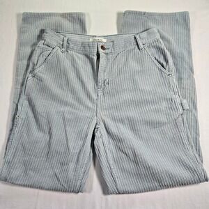Vintage Pacsun Y2K Baggy Carpenter Corduroy Pants Light Blue Size 28
